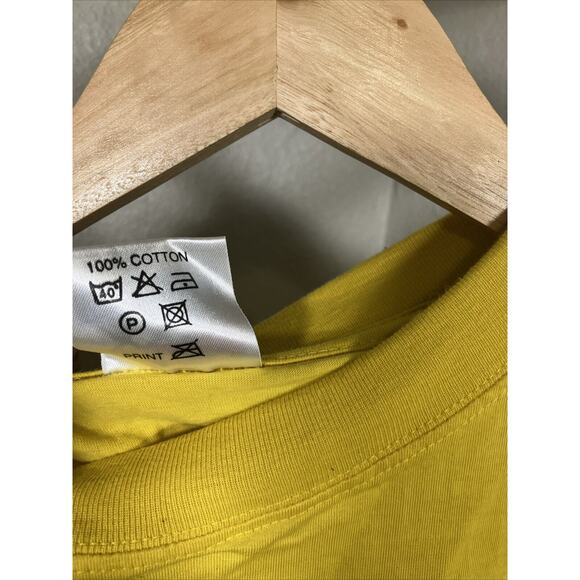 VTG XL Yellow Embroidered Holland Amsterdam Souvenir T-Shirt 100% Cotton - Picture 5 of 6